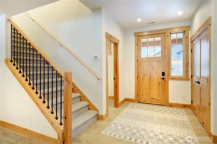 Each homes entrance and main flooring are the same