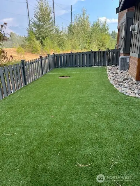 3632 has a fully fenced side and back yard with low maintenance turf and rock