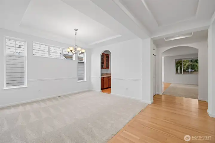 Dining Room with Wall Of Windows