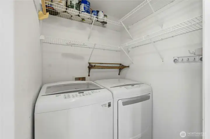 Laundry room with handy racks