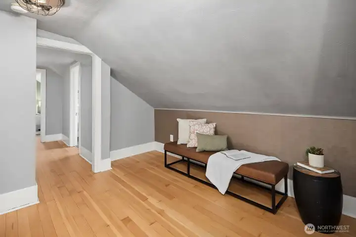 Top of stairs sitting area.