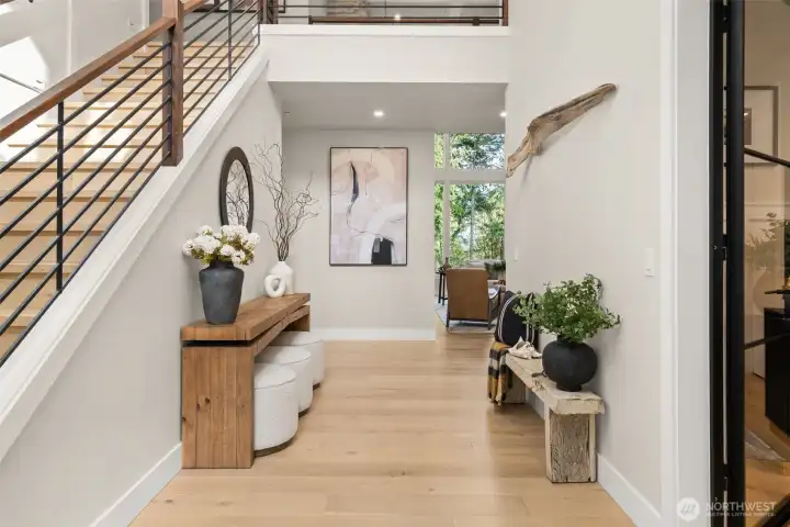 An office immediately to your right upon entry.