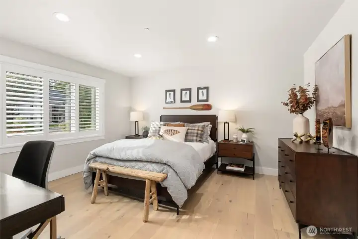 The fourth bedroom on the second floor with a walk in closet.