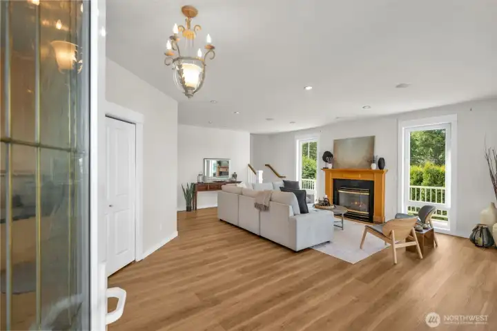 Entry off main level deck.