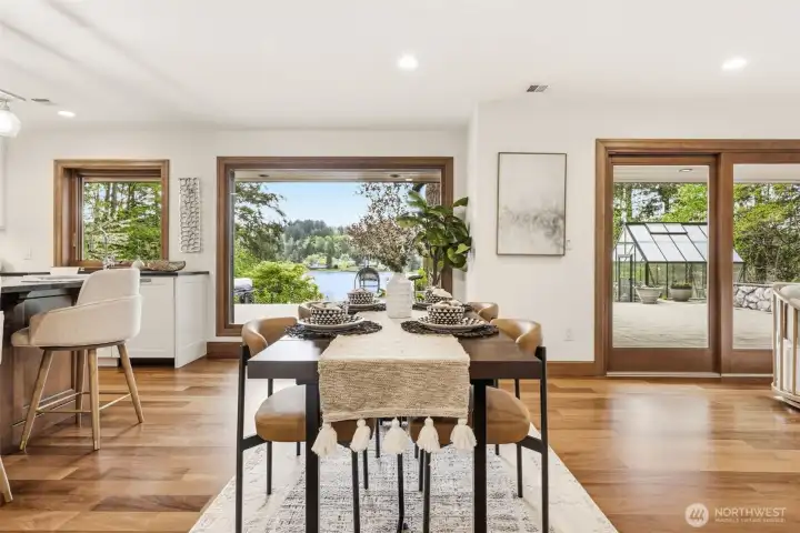 Dining room plus there is casual dining on the kitchen Island.