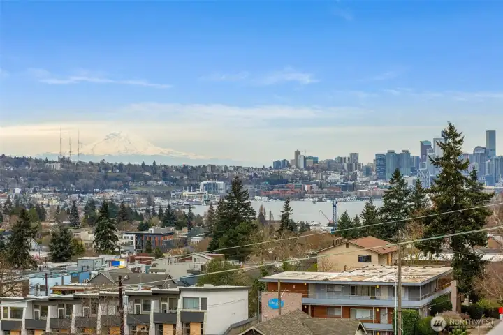 Roof deck has great privacy and excellent views.
