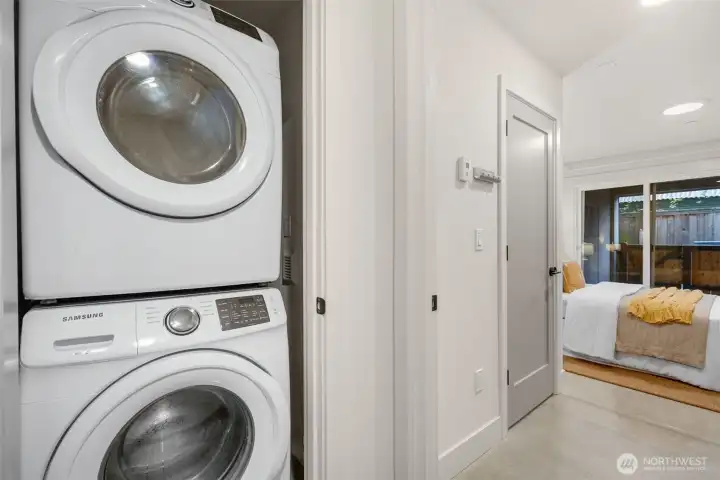Laundry in unit.