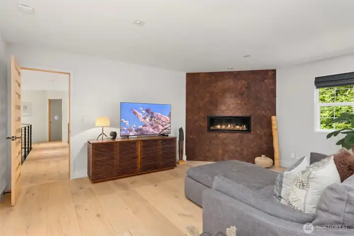 Primary Bedroom fireplace - such a  spacious bedroom.