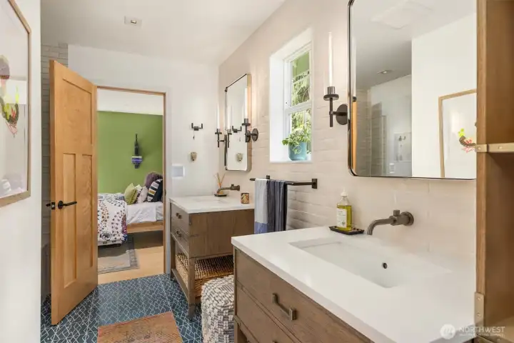 Jack and Jill FULL bath.