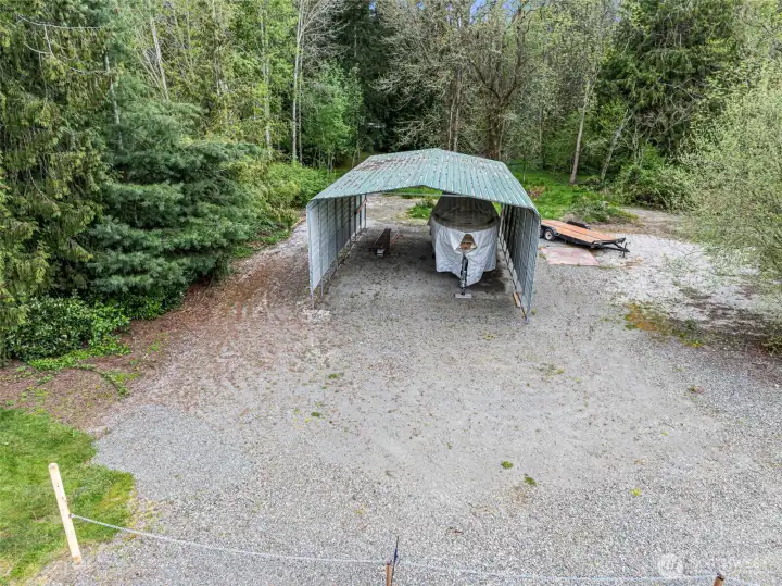 Covered RV Carport on Adjacent lot included with property Covered RV Carport on Adjacent lot included with property