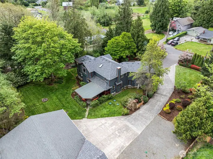 Aerial shot of Primary Home and Detached Garage Aerial shot of Primary Home and Detached Garage