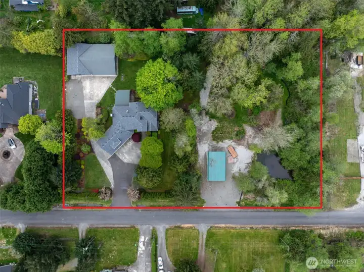 Aerial shot of entire 2 acre parcels Aerial shot of entire 2 acre parcels