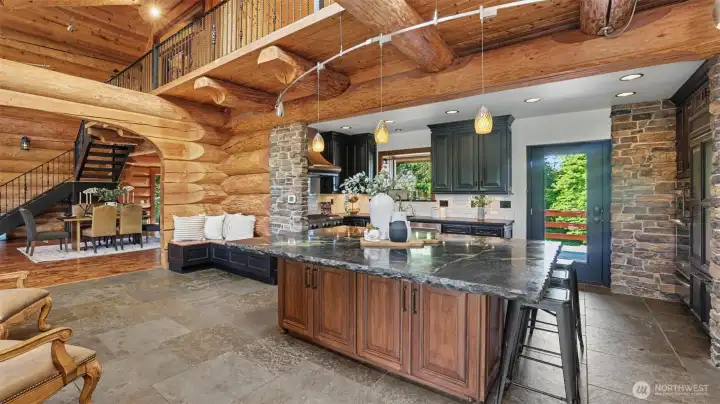 Chef's kitchen with a spacious island!