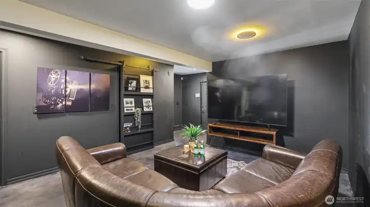 Enjoy the lower level entertainment room - perfect for movie nights or gatherings.