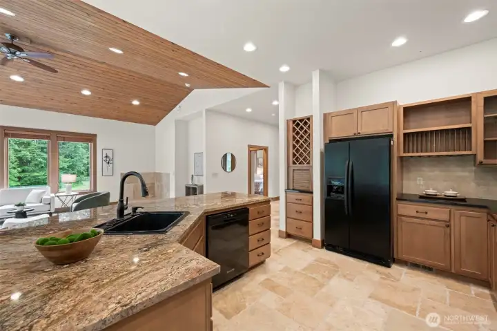 Efficient kitchen layout.