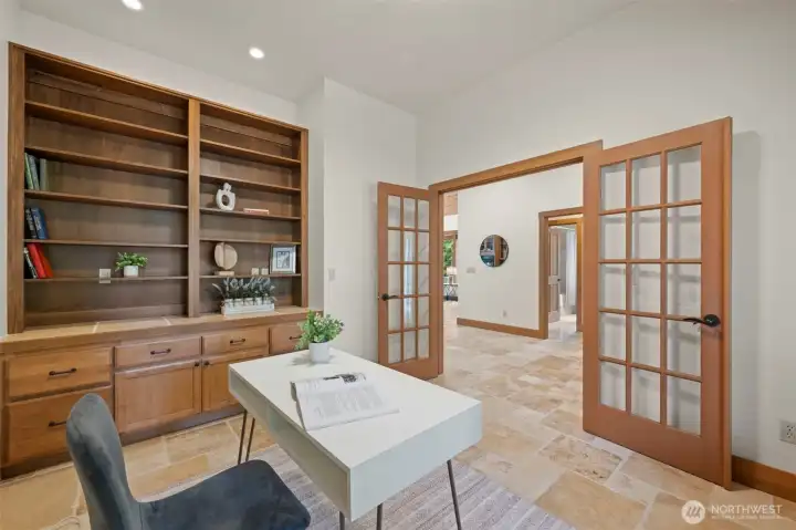 French doors & built-ins also work well if using as a home office