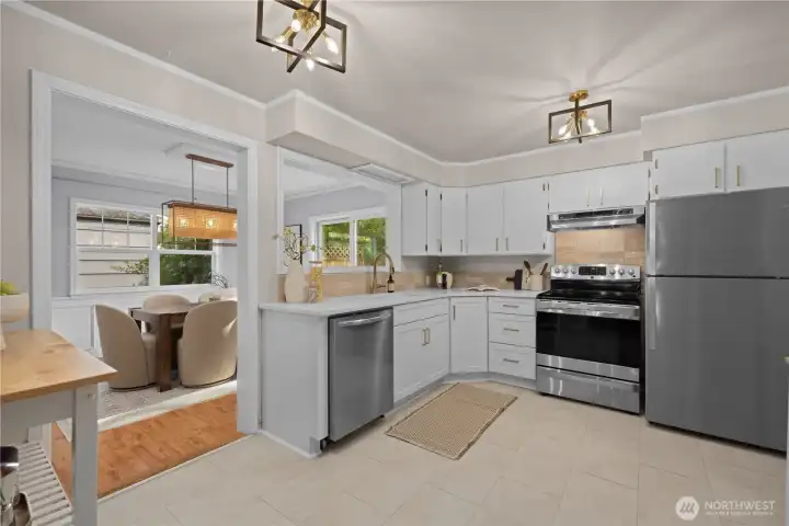 Updated kitchen. Updated kitchen.