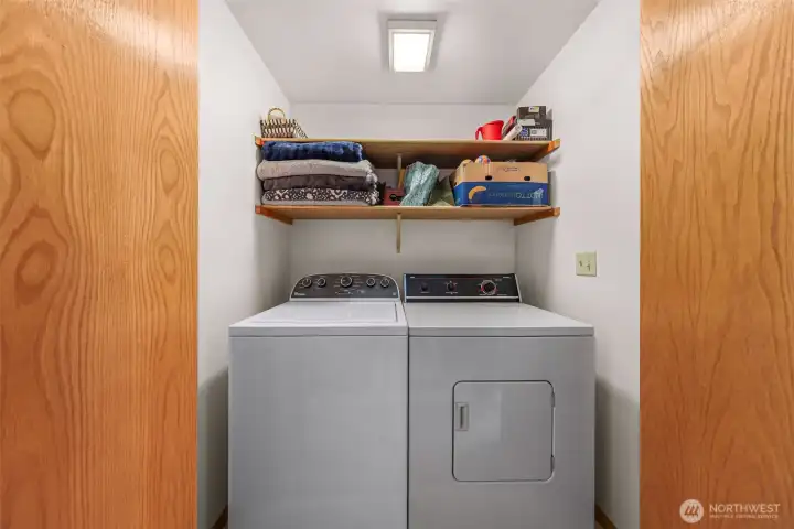 laundry closet in the hallway