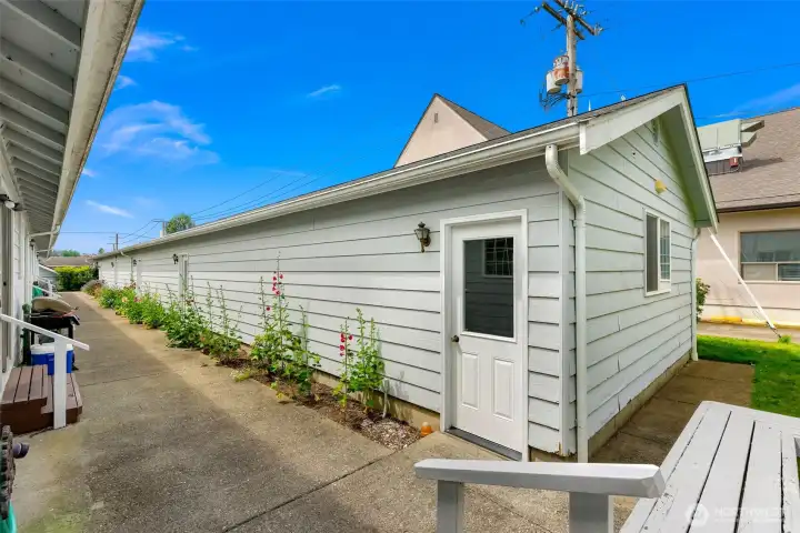 Entrance to the bonus room attached to the garage