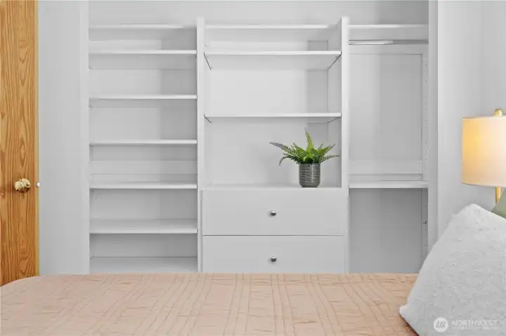 Closet in main floor bedroom