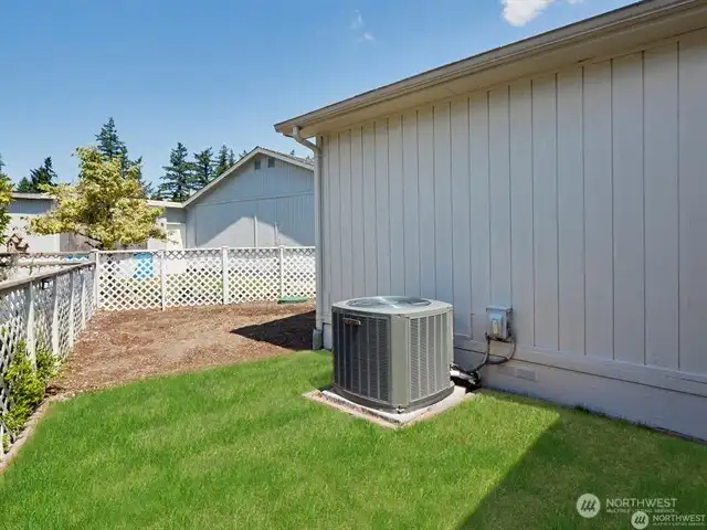 The neighborhood allows you to have a cat and a dog, and the backyard is fully fenced. The heat pump provides year round comfort, and the home comes with a 14” electric mower and accessories. Just unpack and begin celebrating your new life here!