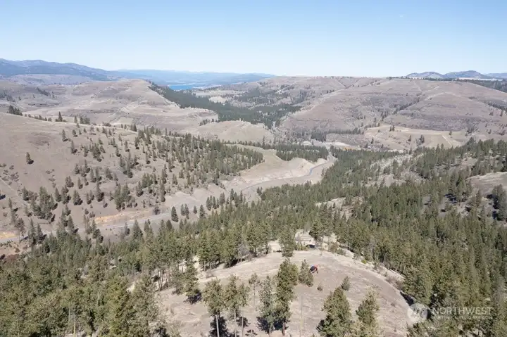 Looking North East you can see Lake Roosevelt in the back ground.