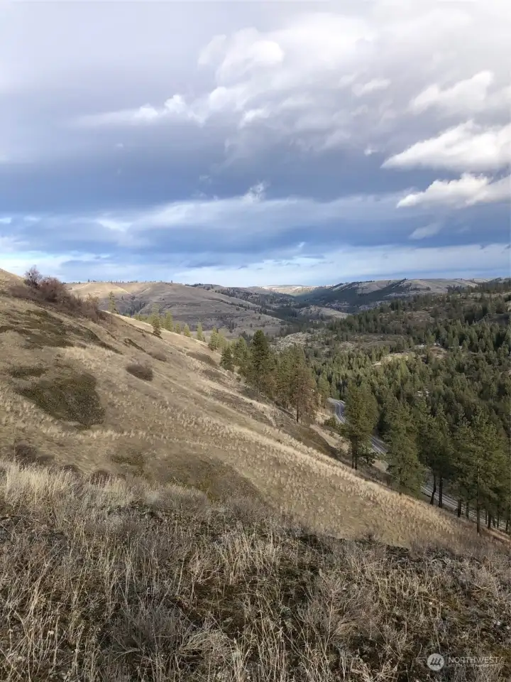 Rolling gently towards the Hawk Creek Road