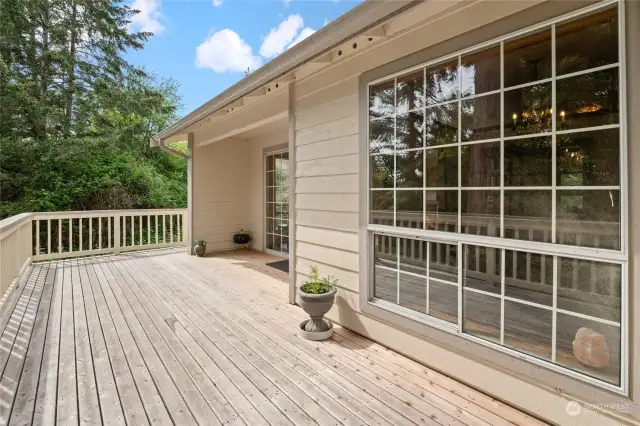 New deck and very private and quiet area to sit