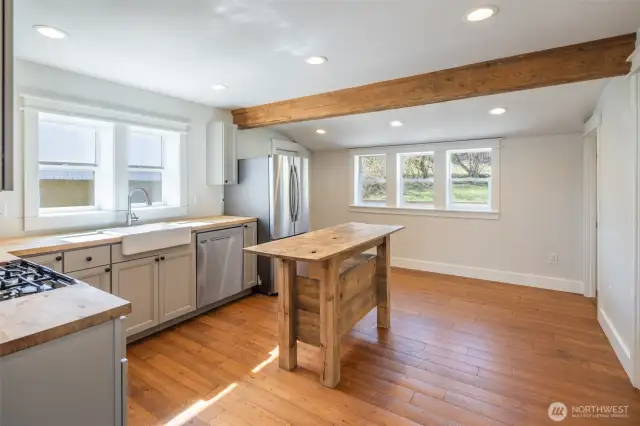 Remodeled kitchen with all of the modern conveniences and lots of charm.