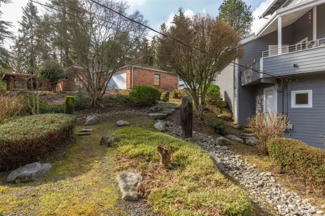 Part of the backyard landscaping