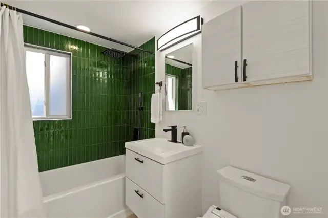 Updated, full bathroom on main floor