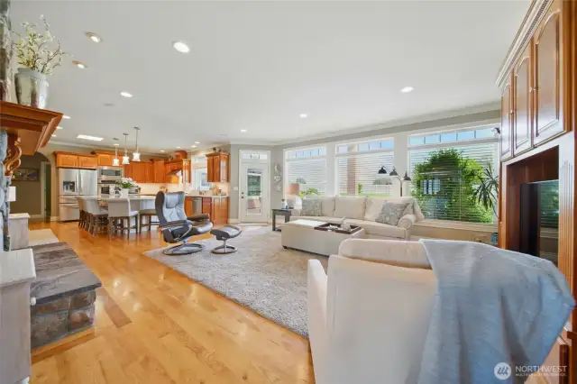 From Entry to Living Room, hardwood floors throughout