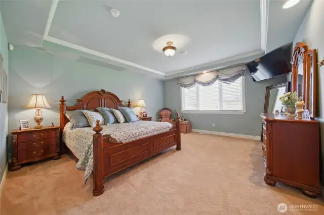 Primary Bedroom French doors entry