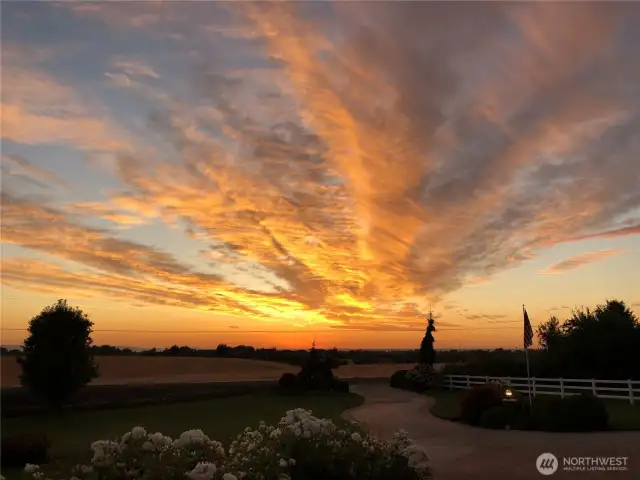 Sunset from the front porch