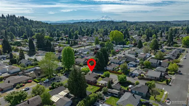 Drone view looking Southeast.