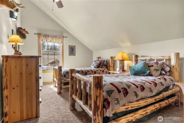 Plenty of natural light in the upstairs bedroom.