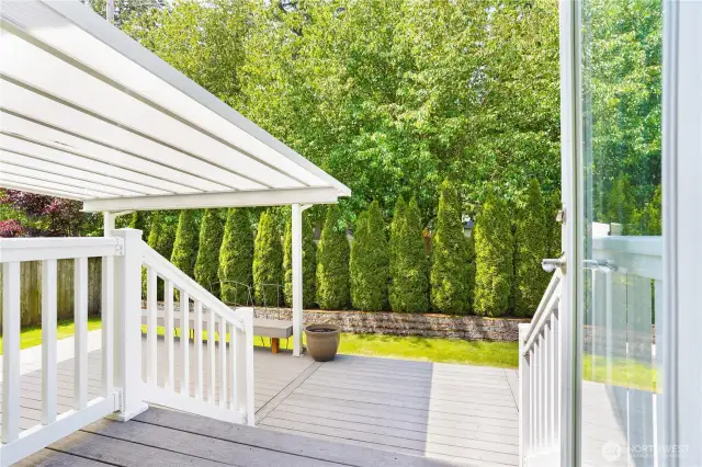 From the kitchen entry to the backyard!