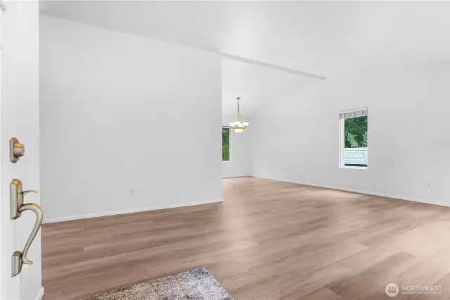 Spacious entry way to multi-use area