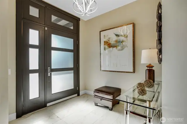 Upon entry, a modern, sophisticated front door will give your visitors a classy first impression.