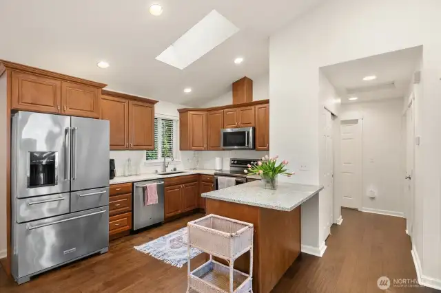 ADU kitchen w/stainless steel appliances