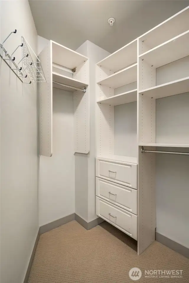 There are 2 closets in the Primary Bedroom.  This in one that is a walk in.