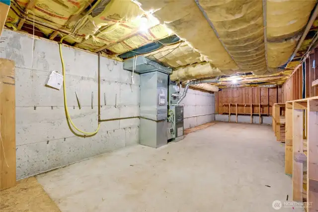 Unfinished storage area under the house, located off the basement and easily accessible from it.