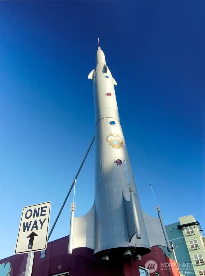 Fremont motto, “De Libertas Quirkas”–  which means “Freedom to be Peculiar.” Fremont acquired and erected the circa 1950 cold war rocket fuselage in 1993
