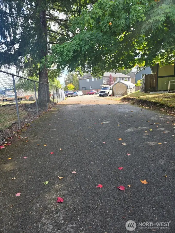 RV Parking Area located just at the curve in the road
