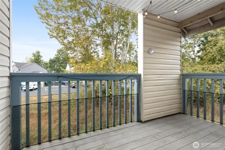 Private Deck looking over greenspace