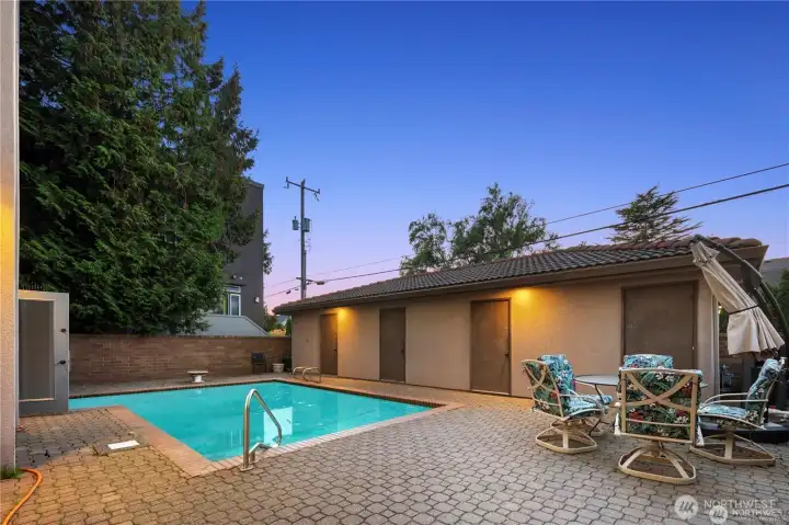 Outdoor MCM Inspired Swimming Pool