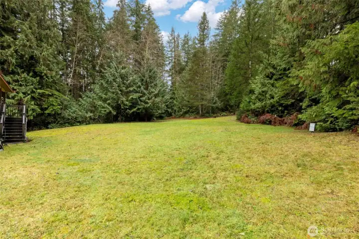 Uber private back yard is the perfect spot to enjoy the outdoors.