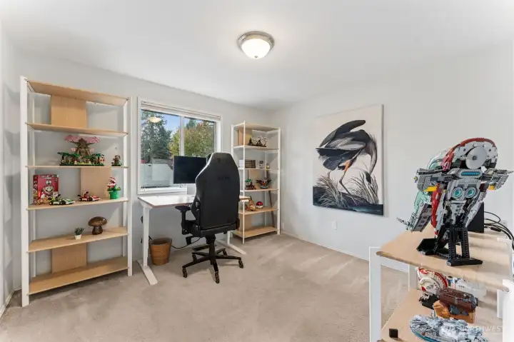 Upstairs bedroom #3, currently used as an office.