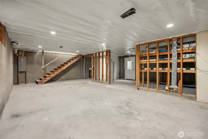 The partially finished basement offers exceptional flexibilty whether you envision a home office, recreation area and/or additional storage.