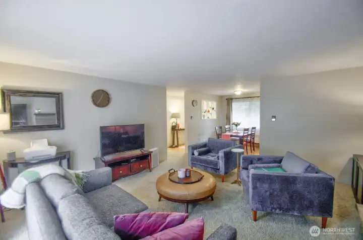 Living room looking towards dining area